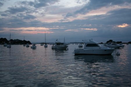 Port Blanc at
sunset